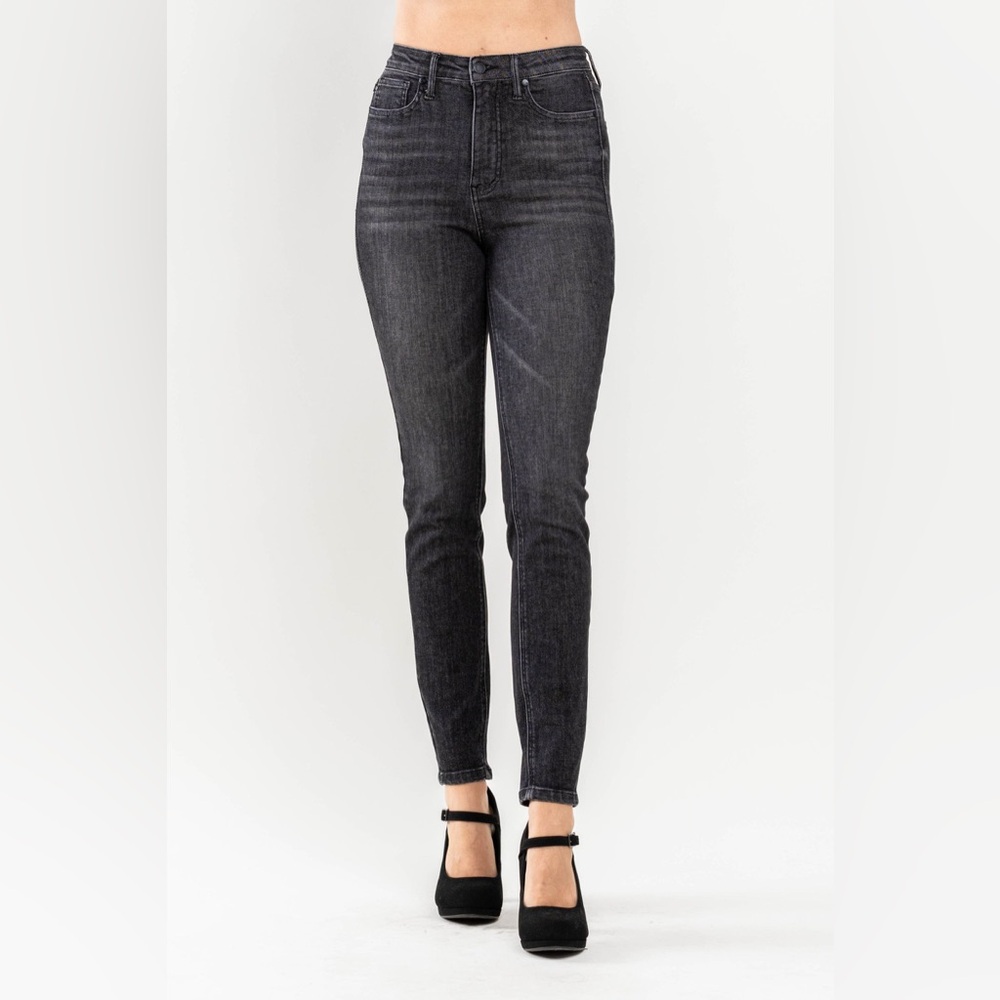 Judy Blue high waist skinny fit black jeans sz 7 / 28 tummy control JB88753 NWT